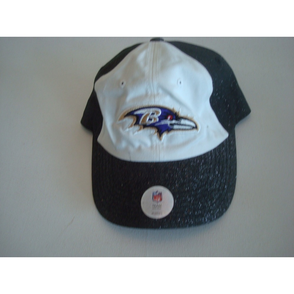BALTIMORE RAVENS GLITTER 00S SCRIPT STRAPBACK HAT CAP VINTAGE EE3
